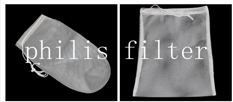 Reuse Nylon Drawstring Nut Milk Filter Bag for Cheese Juices Nut