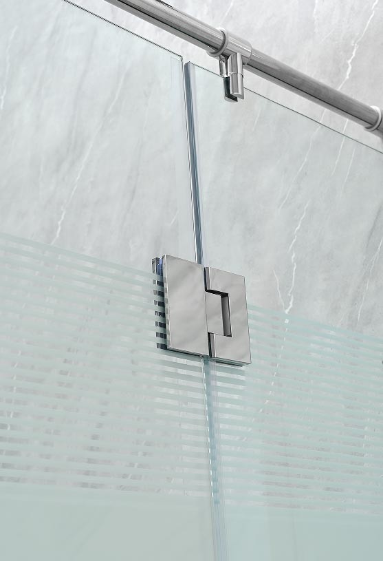 Affordable Shower Enclosures With White Printing Glass And Aluminum Frame