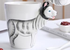 Quality Handmade Artistic Siberian Husky 3D Ceramic Mugs wholesale