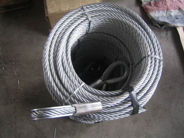 Solar Wire Rope Sling Loop Ends Galvanized Steel 4 mm