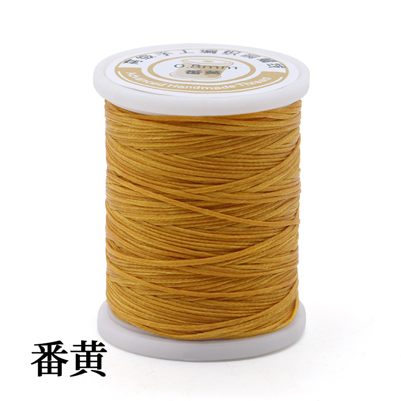 Crochet Bracelet Thread 0.8mm Strong and Durable Spun Wax Thread for Hand-stitched Knitting