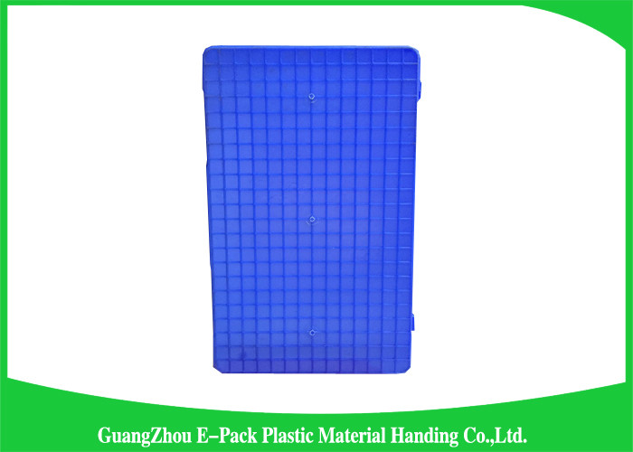 Big Capacity Plastic Stackable Containers Warehousing Transportation Blue