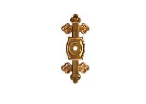 Quality Funeral Coffin Bracket Cross 6# Shape Gold Color PP Recycle Plastic Material wholesale