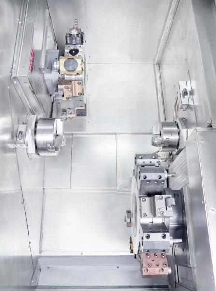 Cheap Horizontal Inclined Bed Compact Cnc Lathe 4 Axis With 700W Coolant Pump Power for sale