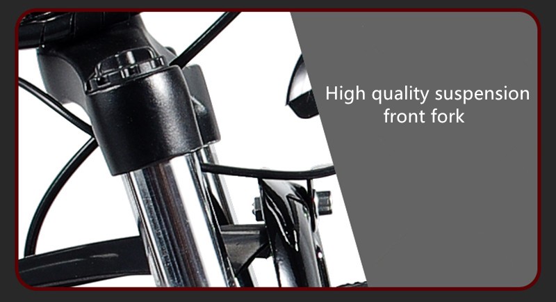 21 Speed Foldable E Bicycle 48V 15AH Lithium Battery With Carbon Steel Frame