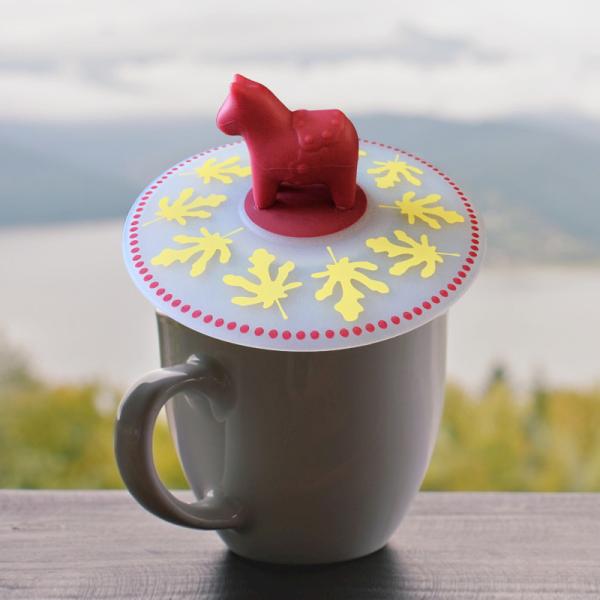 Customizable Cute Cartoon Coffee Cup Silicone Lid Reusable Dustproof Cup Lid,