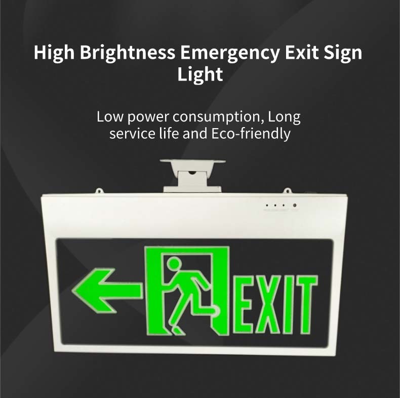 Plastic Acrylic 3W Running Man LED Emergency Exit Light