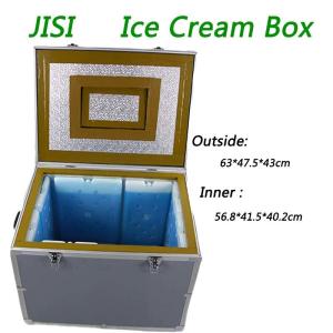 Quality PU + Vacuum Insulation Material Ice Cream Cooler Box For -22C Frozen wholesale