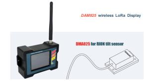 Quality DAM825 Wireless Inclinometer Display Unit , Wireless LoRa Screen Monitor wholesale