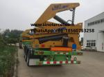 3 Axle Sidelifter Trailer For Loading 20 Feet 40 Feet Container With XCMG Crane