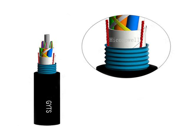 GYTS Steal Armored SM Underground Glass Fiber Optic Cable 24 / 48 / 96 / 144