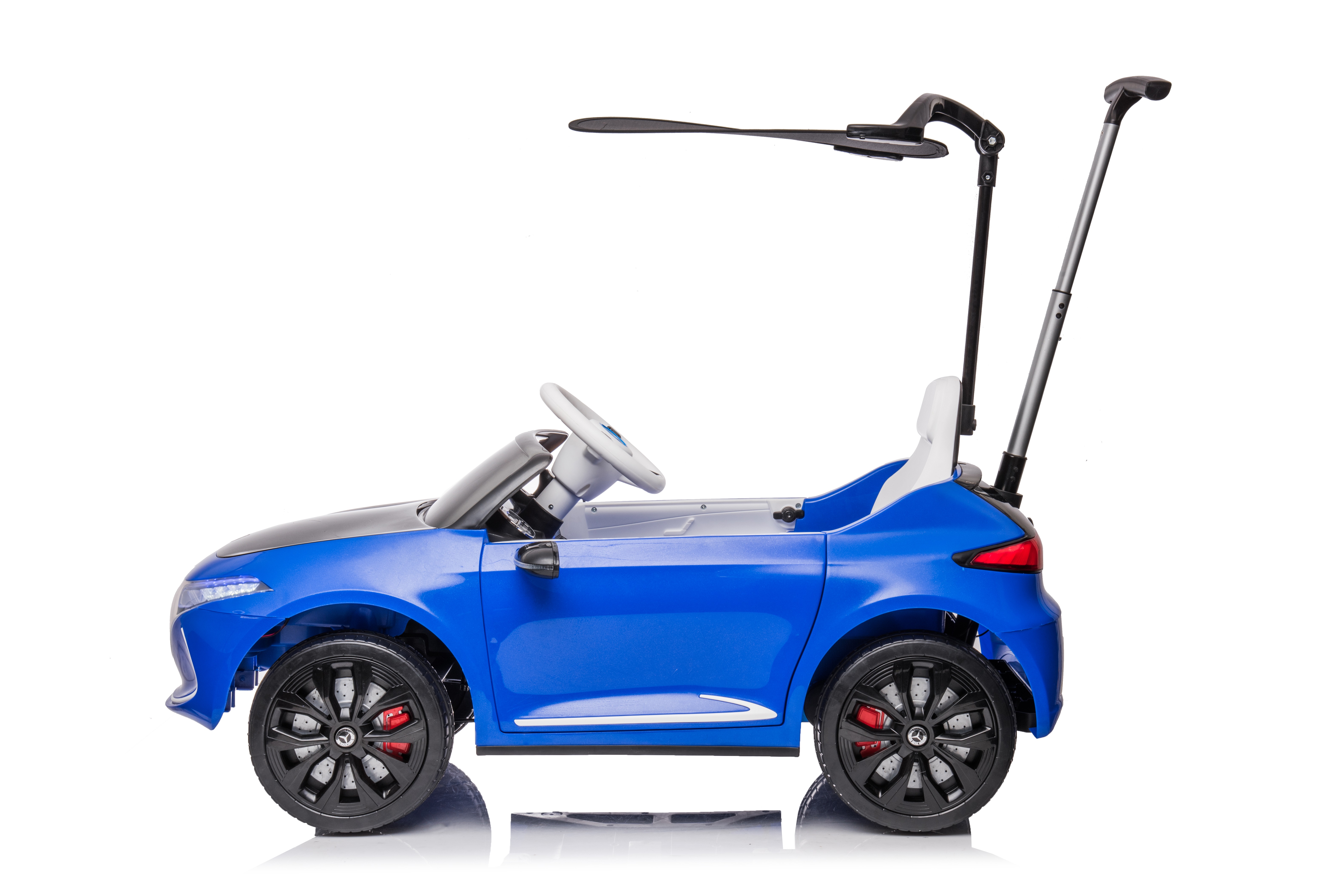 12V Electric Ride On Car for Kids with Push Rod and Remote Control Made of PP Plastic