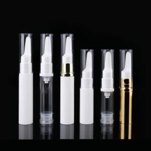 Quality 5ML 10ML white plastic PP round essence eye cream airless pump bottle wholesale