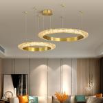 Luxury Crystal Chandelier For Living Room Round Creative Design gold pendant