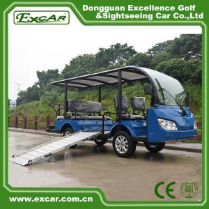 Quality 8 Seater Electric Shuttle Bus With 12*6v Trojan Battery Steel Alloy Frame wholesale