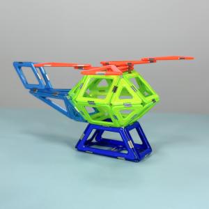 Quality Engineering Vehicle Helicopter Stem Magnetic Tiles Building Sets Children DIY wholesale