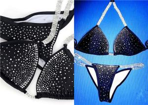 Quality Stretchy NPC Bikini Competition Suits , Women Fitness Competition Swimwear wholesale