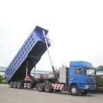 40t Loading Dump Truck Practical Dump Semi Trailer with Tread 1840mm and Wabco