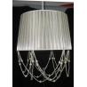 Buy cheap Cream Beads Linen Bedside Lamp Shades White Ribbon 350*220MM from wholesalers