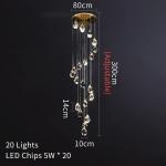 Modern diamond crystal pendant lights living dining room bedroom kitchen indoor