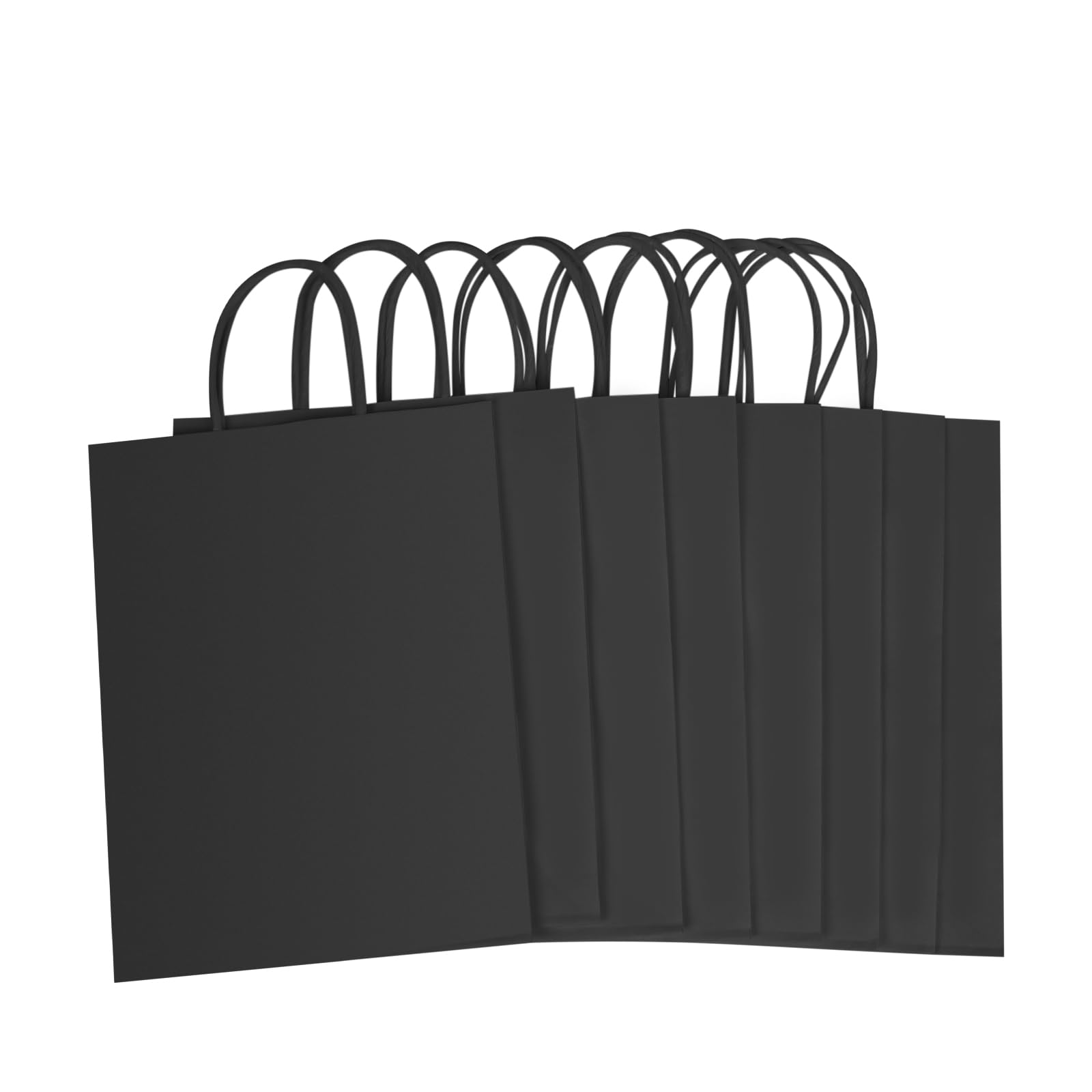 Exhibition Custom Black Kraft Paper Bags With Your Own Logo at and Hand Length Handle