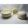 Buy cheap Dolomite Ceramic Houseware Ceramic Nesting 3 Embossed Basket Bowl With Ear from wholesalers