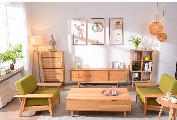 New Model Oak Burlywood Modern Wooden Tv Furniture Tv Stand Pictures FL-B005-B