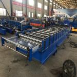 Prepainted Steel Roofing Glazed Tile Roll Forming Machine With Hydraulic Cutting