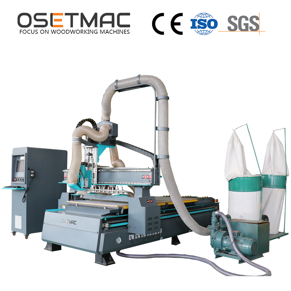 SYNTEC Servo Motor Single Spindle CNC Router for Cabinet Door Making Vacuum Table Included