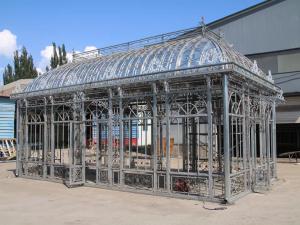 Quality Wrought Iron Gazebo Pavilion Green House Sunroom Large Size Decor Outdoor Garden Customized wholesale
