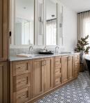Luxury Zambia Solid Wood White Glossy Silver Kitchen Cabinet Temperature Control