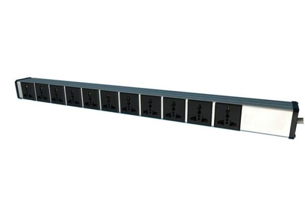 Multifunction 11 Jack International Universal Outlet Power Strip , IEC320 Plug