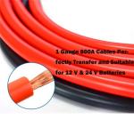 Black Red Truck 800Amp Connecting Booster Cables Alliga Clamps