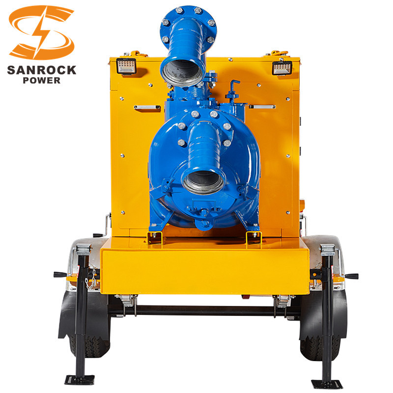 Silent Self Priming Irrigation Pump Trailer Water Pump Set Easy To Move Self Imbibition