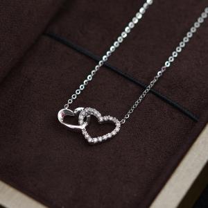 Quality 18K White Gold Moissanite Necklace With Round Brilliant Cut Shape wholesale