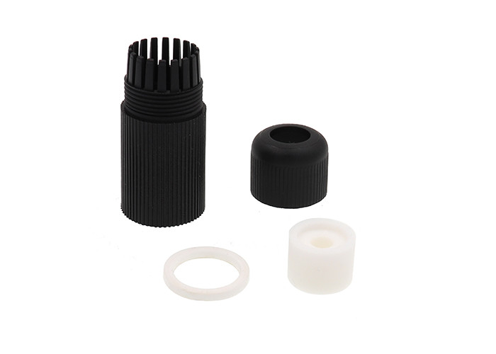 IP67 waterproof RJ45 cable assemblies black built in LED indicator, with1.25mm pitch