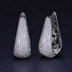 Quality Fashion jewellery Gold Plated AAA CZ Earrings for Women Ladies jewelry earrings necklace jewelry set wholesale