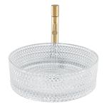12mm Thickness Glass Vessel Basins Crystal Clear Sink No Leakage