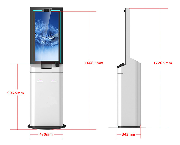 Customized 27inch Check In Kiosk Smart Hotel Self Service Terminal