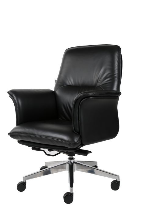 PU Leather Drafting Chair , DIOUS 0.29m3 Leather Swivel Office Chair