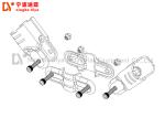 Corrosion Resistance Lean Tube Connector / Black Metal Pipe Connectors 2.5mm