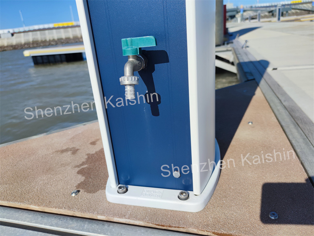 Kaishin Marina Plastic Dock Water Power Pedestal With Pontoon Decking Power and Water Pedestal Marine Service Bollard