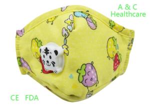 Quality Non Irritating Disposable Kids Surgical Mask Dust Prevention Pink Yellow wholesale