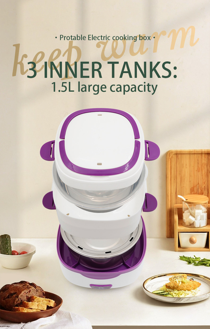CE Electric Cooker Box 1.5L Double Tier 350W Multifunctional Lunch Box