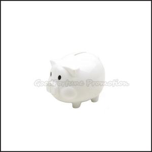 Quality Hot Sale promotional white lovely piggy bank coin case money box savings bank gift wholesale