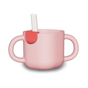 Quality 270ML Kids Silicone Feeding Cup With Straw Bpa Free Training Sippy Cup Print Pattern wholesale