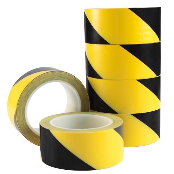 Yellow PVC Marking Tape Orange Hazard Stripe Line Safety Floor Marking Tape Roll