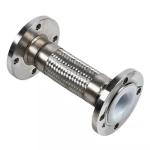 DN200 PN16 Convoluted Stainless Steel Flexible Hose Flange Connection Lined With
