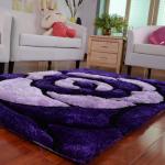 Flower Polyester Shaggy Carpet Area Rug Rose design Different size carpet