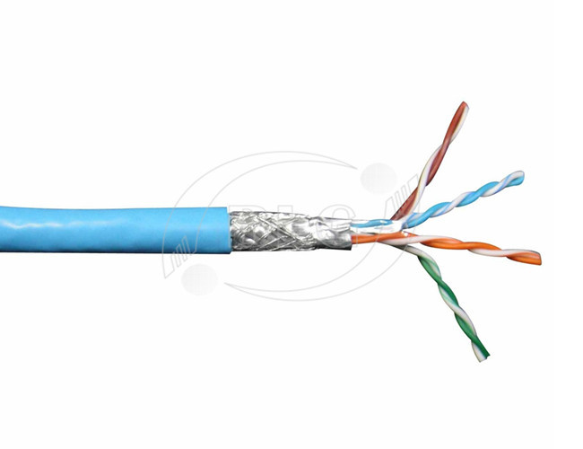 SFTP Cat5e Lan Cable Braiding Shielded Ethernet 24AWG CU CCAG CCA Wire HDPE Insulation